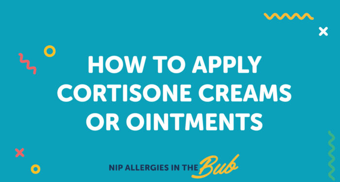 How to apply cortisone creams or ointments