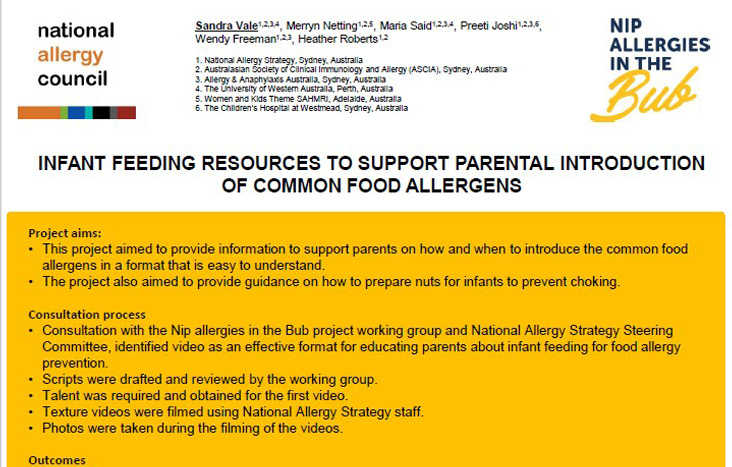 Infant feeding resources poster